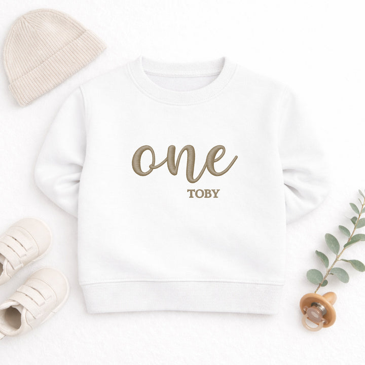 Personalised Embroidered One Today First Birthday Jumper