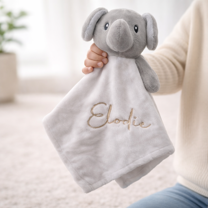 Embroidered White Personalised Blanket or Comforter