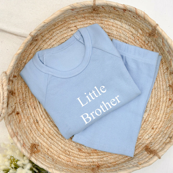 Personalised Embroidered Big/Little Brother Ribbed Short Set