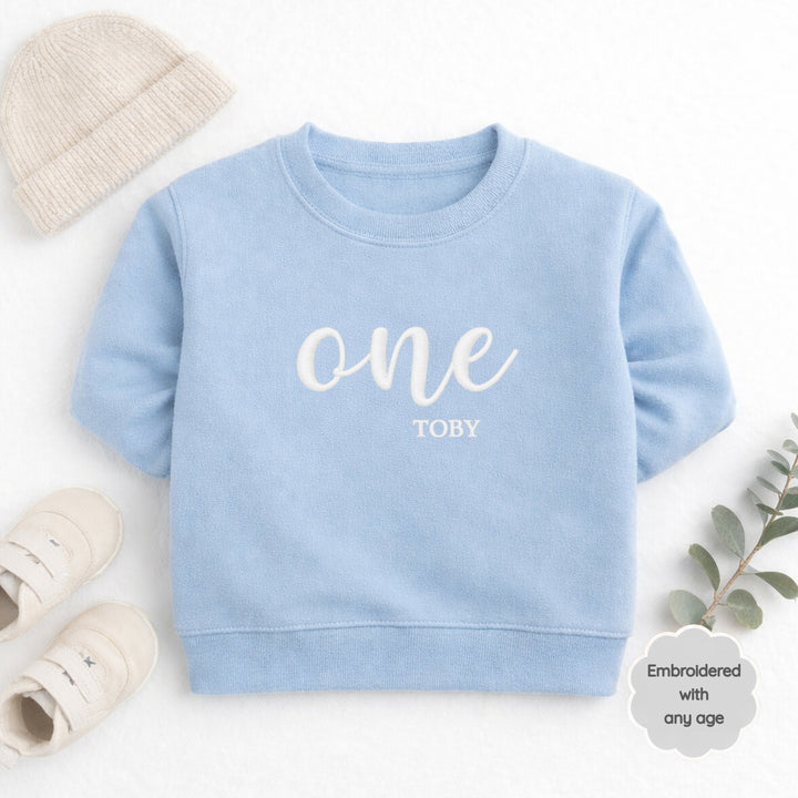 Personalised Embroidered Any Age Birthday Jumper