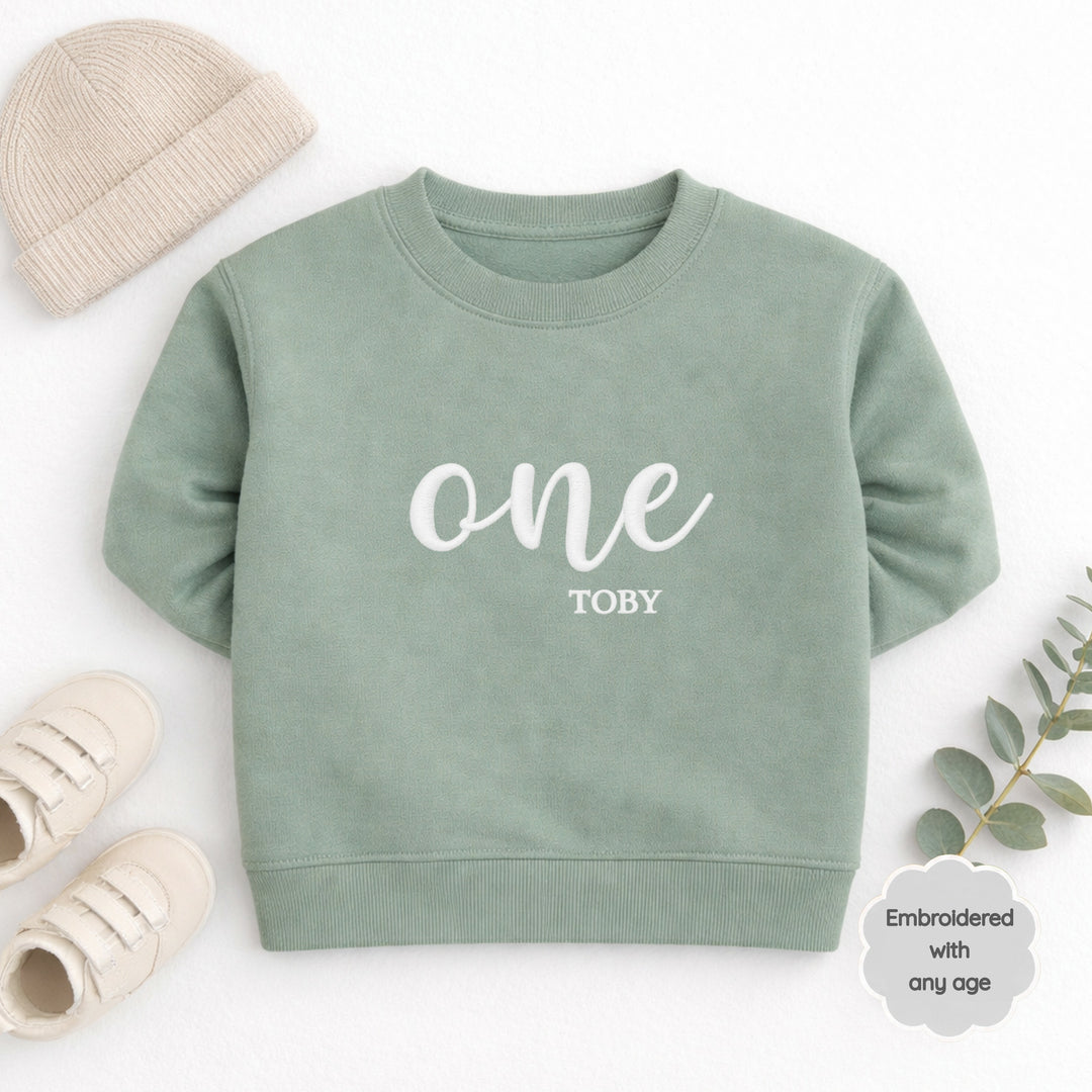 Personalised Embroidered Any Age Birthday Jumper