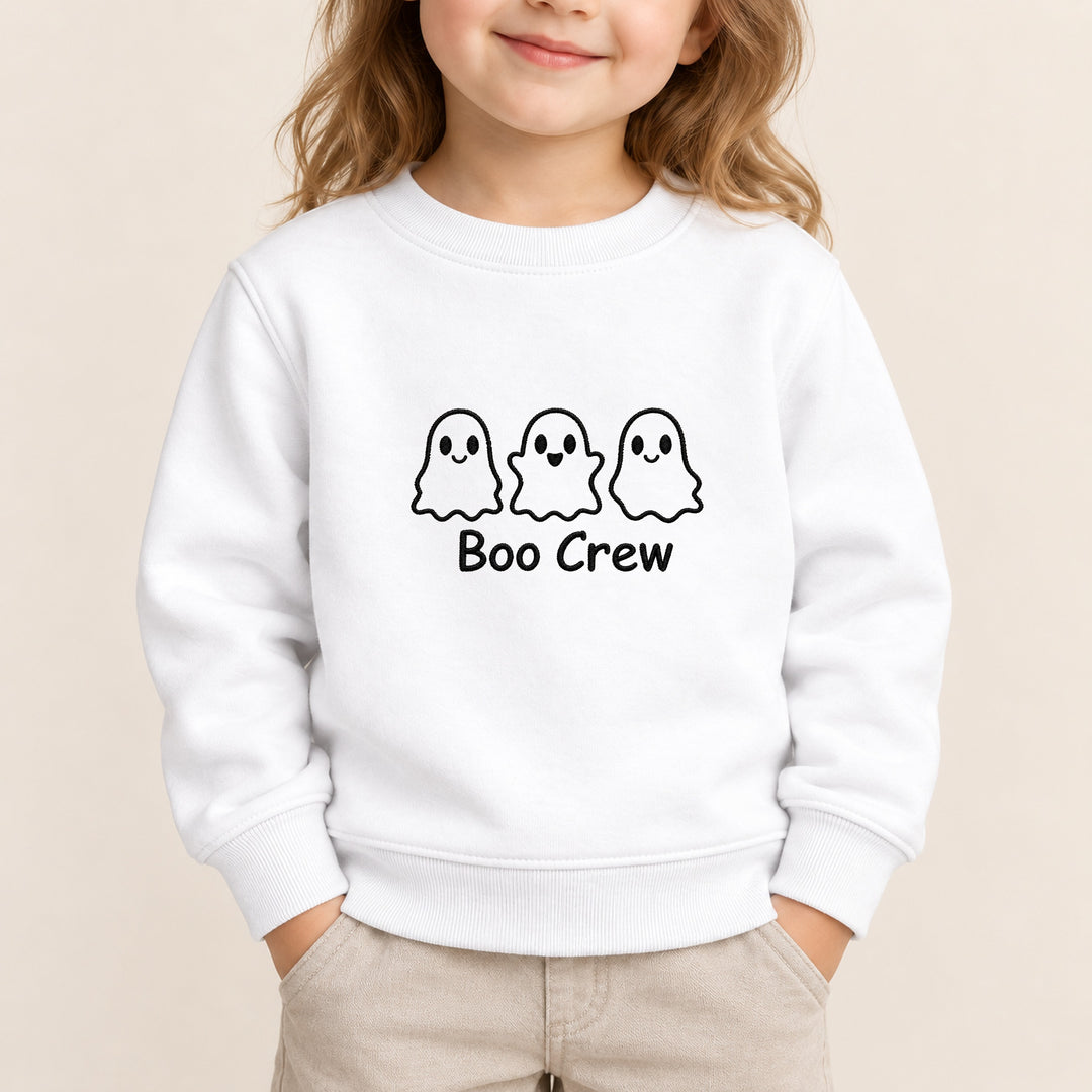 Embroidered Boo Ghost Halloween Sweatshirt