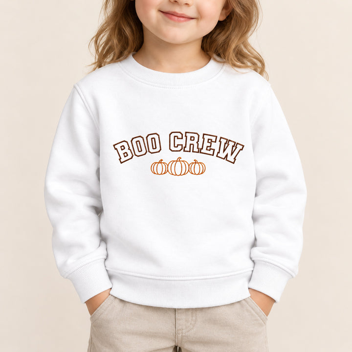 Embroidered Boo Crew Halloween Sweatshirt