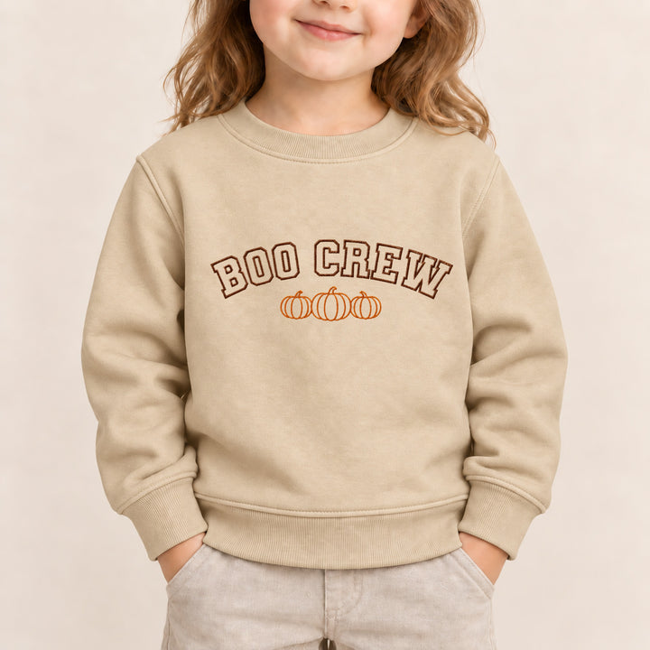 Embroidered Boo Crew Halloween Sweatshirt