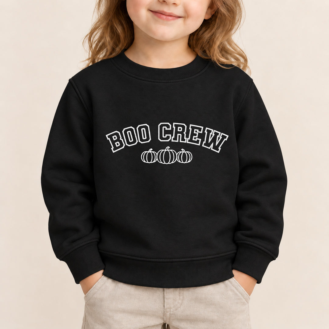 Embroidered Boo Crew Halloween Sweatshirt