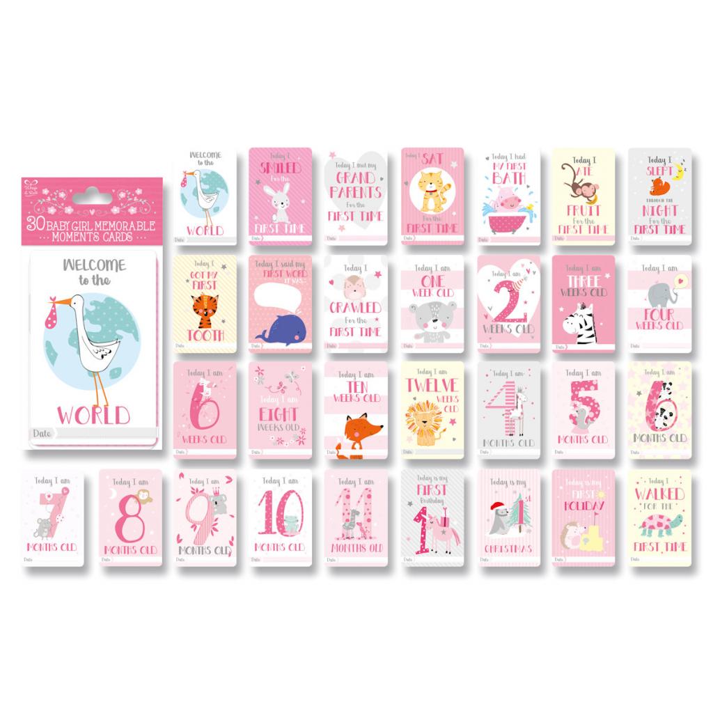 Pink Milestone Cards