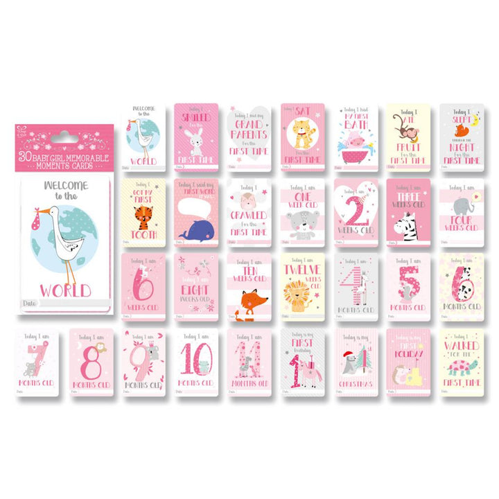 Pink Milestone Cards