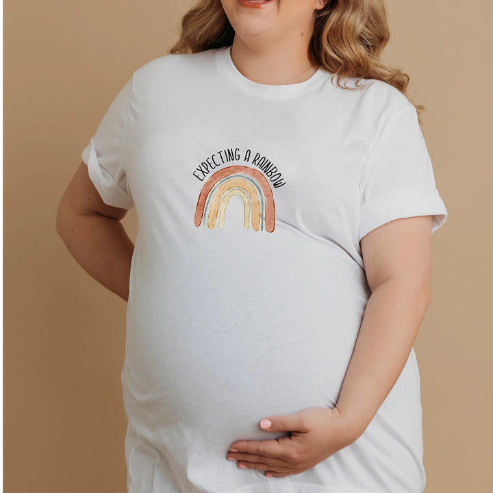 Expecting a Rainbow Maternity T-shirt | Black & White