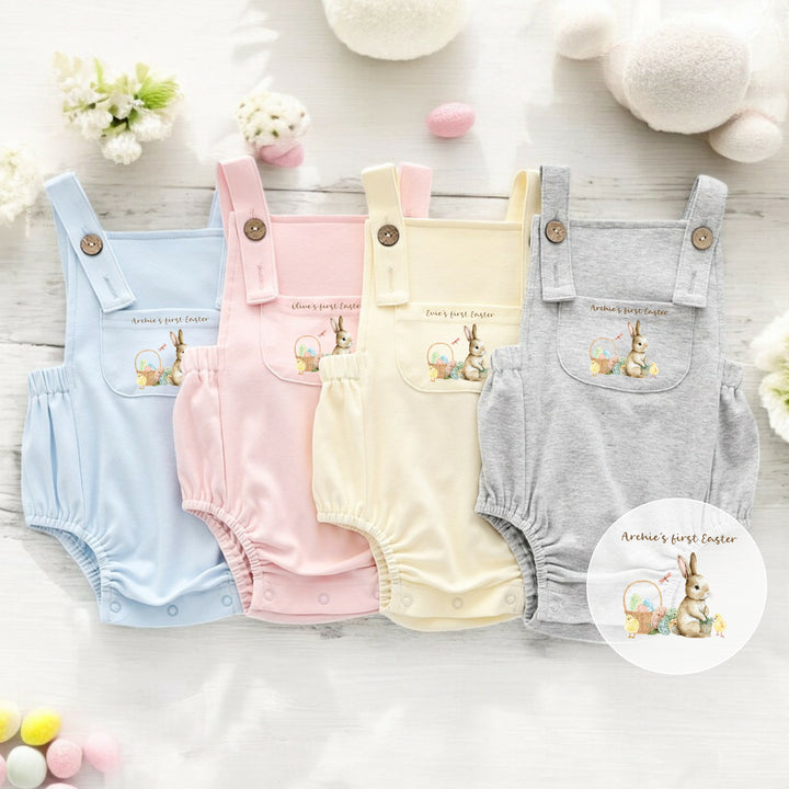 Personalised Unisex First Easter Bunny Dungarees