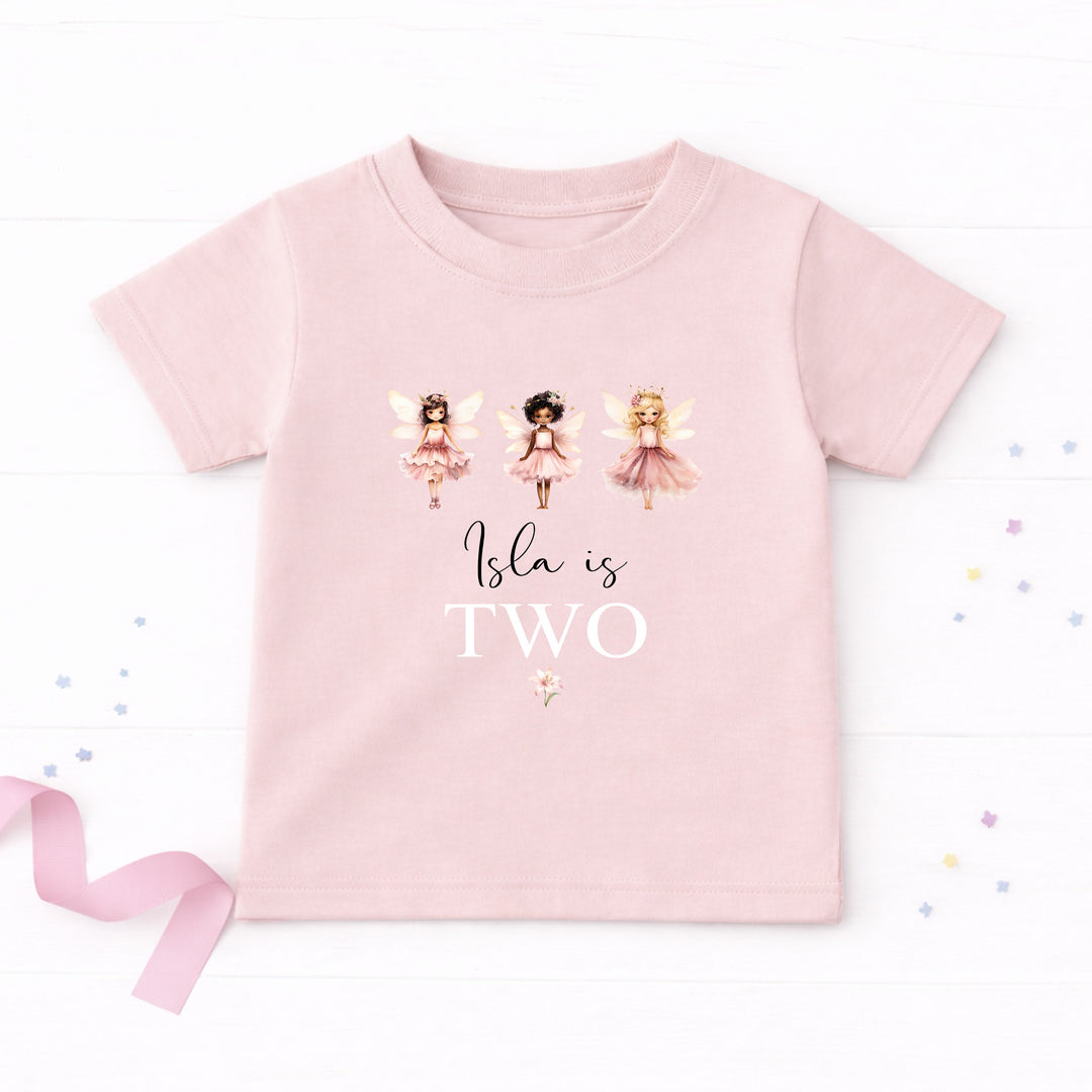 Personalised Fairies Any Age Birthday T-shirt