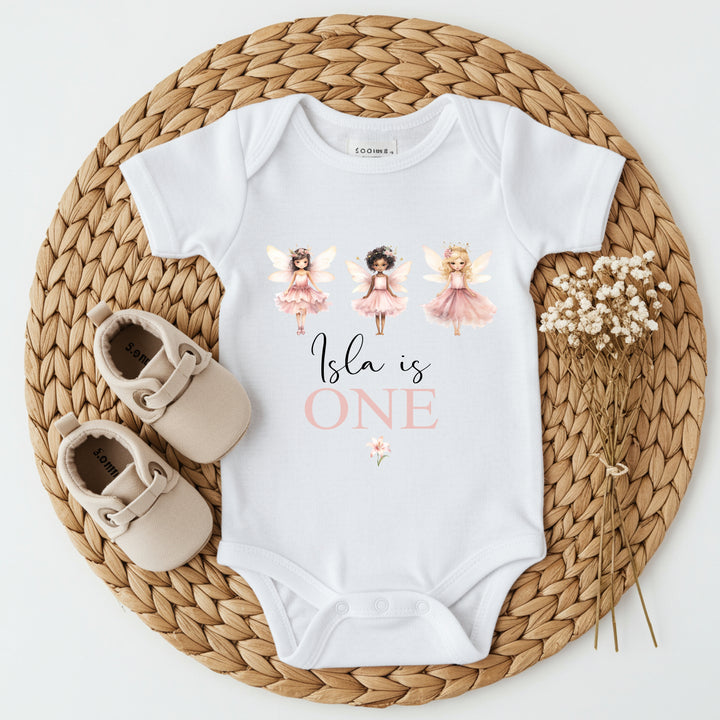 Personalised Pink Fairies Birthday Vest