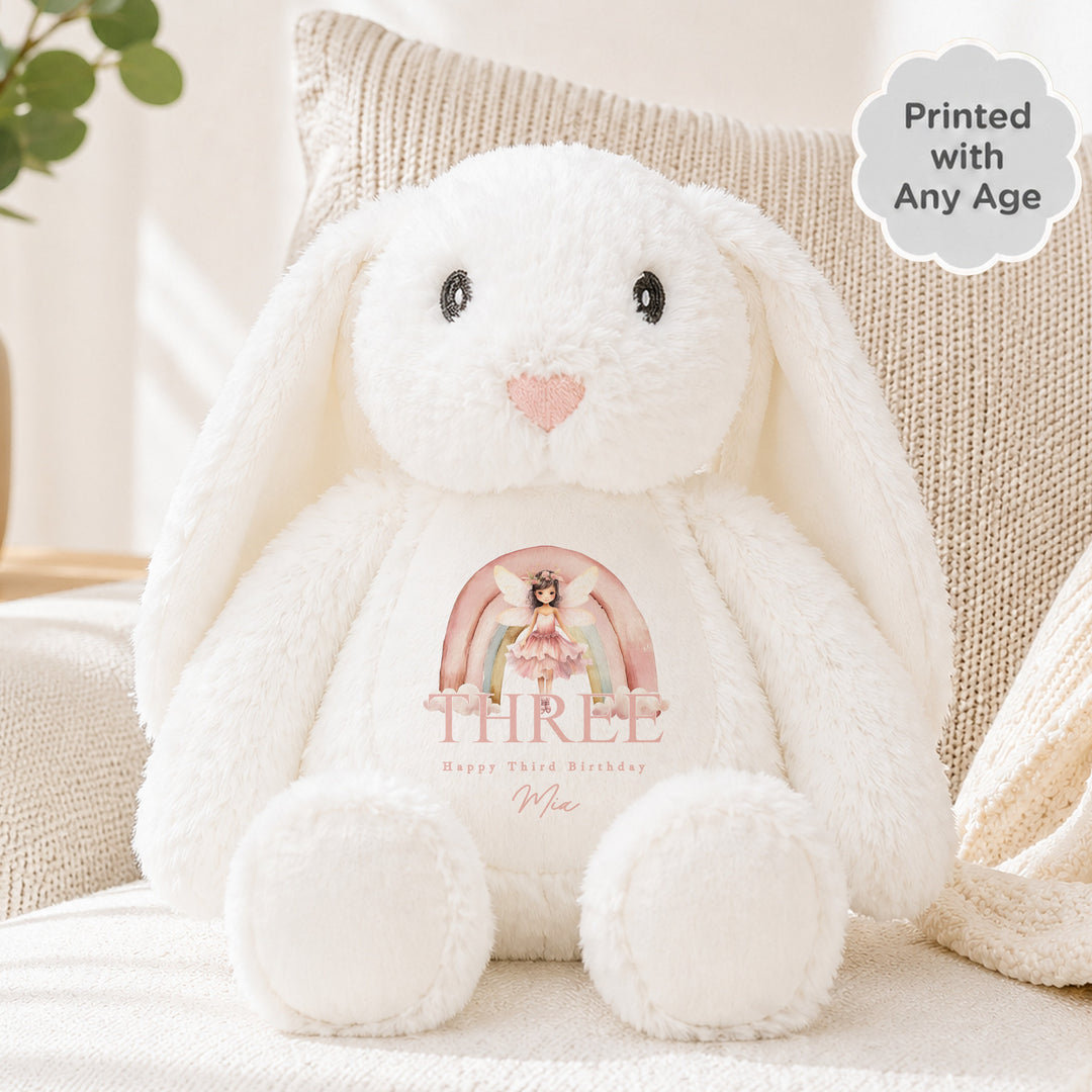 Personalised Pink Fairy Any Age Birthday Teddy
