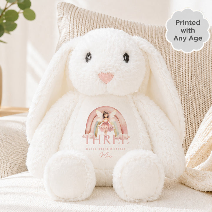 Personalised Pink Fairy Any Age Birthday Teddy
