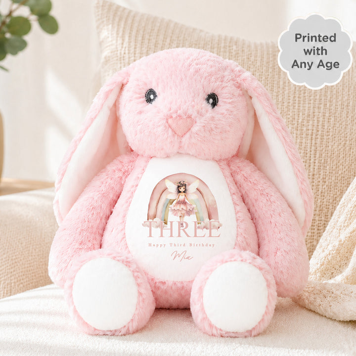 Personalised Pink Fairy Any Age Birthday Teddy
