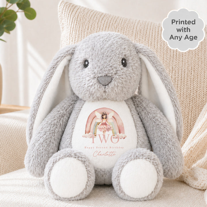 Personalised Pink Fairy Any Age Birthday Teddy