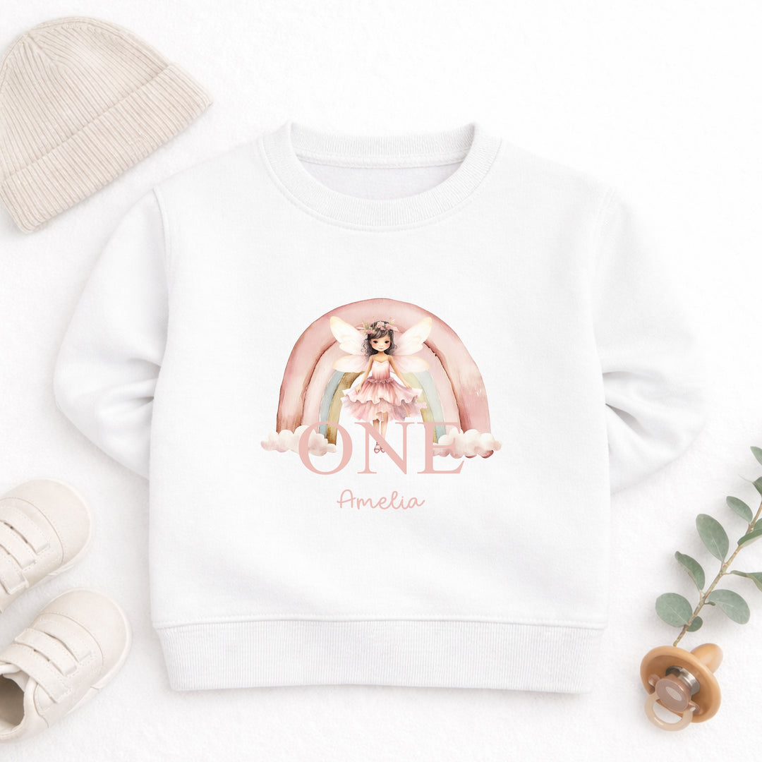 Personalised Pink Fairy One Today Birthday Jumper