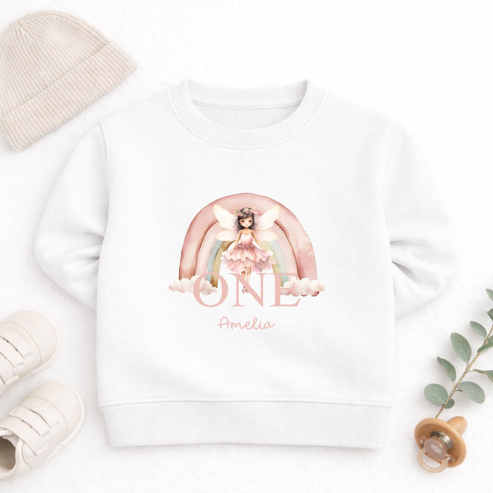 Personalised Pink Fairy One Today Birthday Jumper