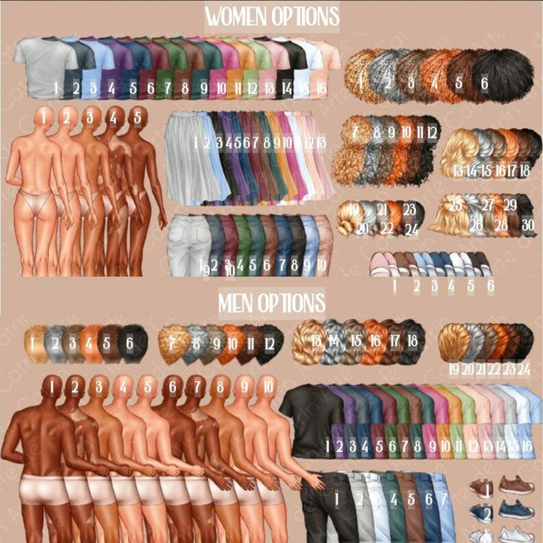 Personalised Family Illustration Acrylic Block