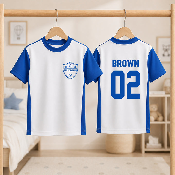 Personalised Blue Badge Kids Football Set