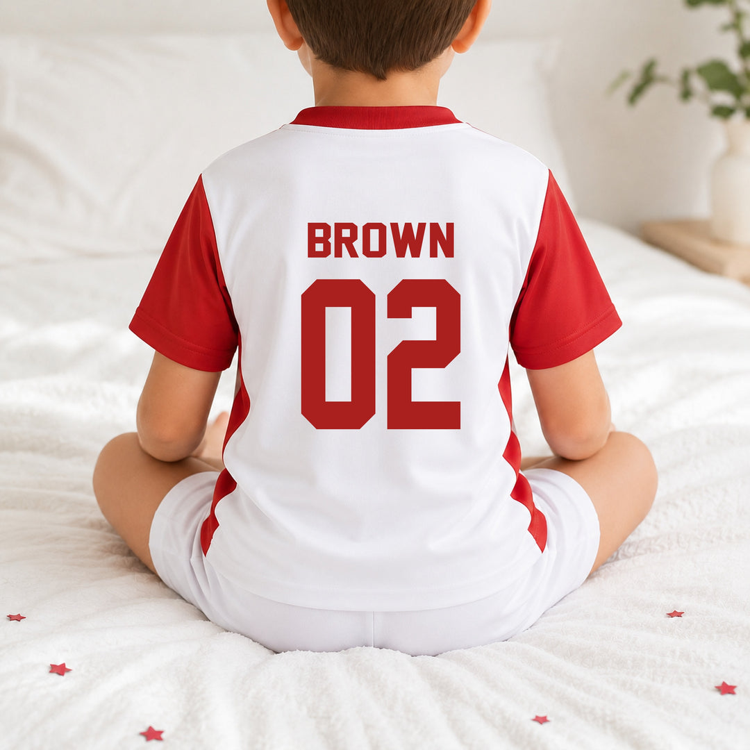 Personalised Red Badge Kids Football Set