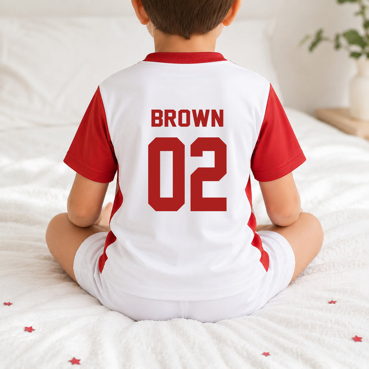 Personalised Red Badge Kids Football Set