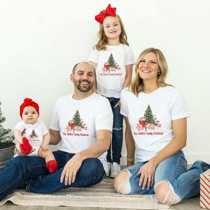 Personalised Family Matching Christmas T-shirts