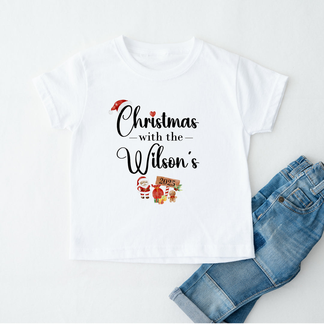 Personalised Family Matching Christmas T-shirts With Optional Trousers