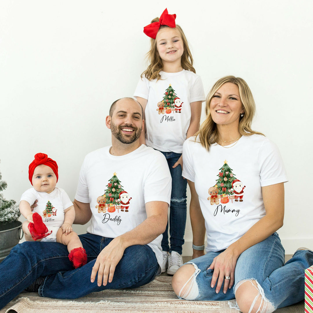 Xmas Scene Christmas Family Matching T-Shirt