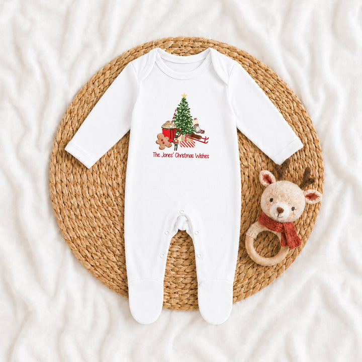 Personalised Christmas Wishes Family Matching Tartan Christmas Pyjamas