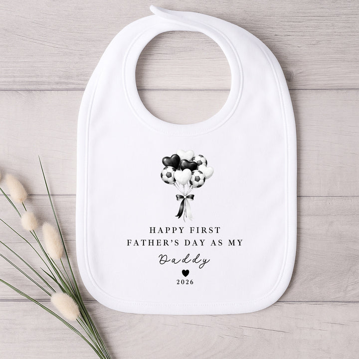 Football Balloons Happy First Father's Day Baby Grow or Vest