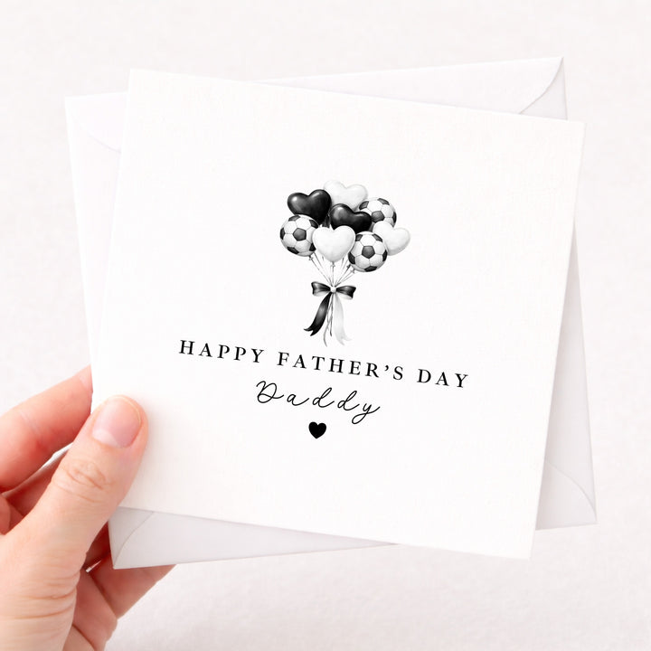 Football Balloons Happy Father's Day Card