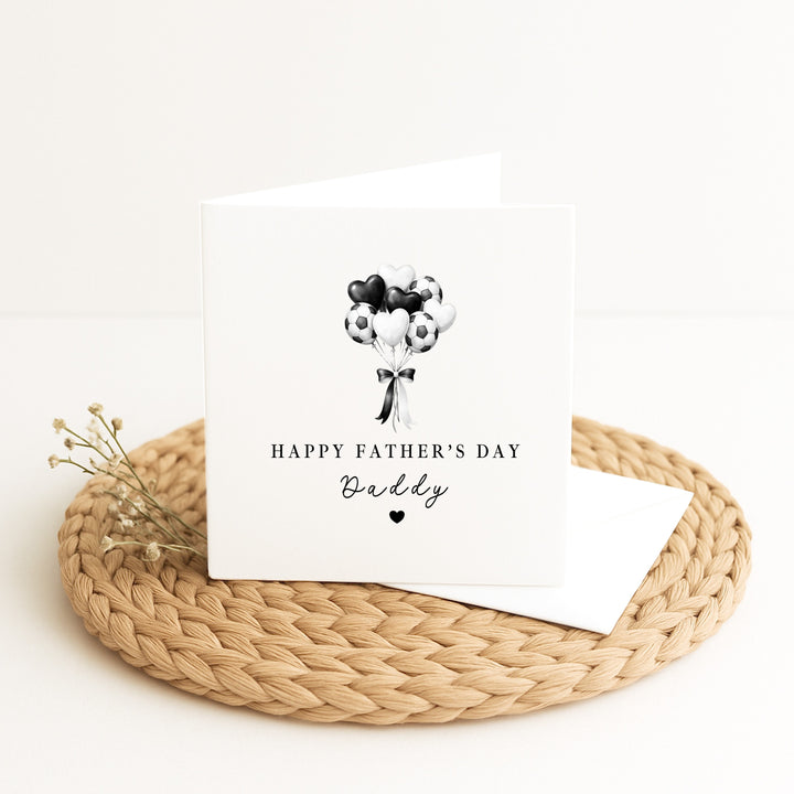 Football Balloons Happy Father's Day Card