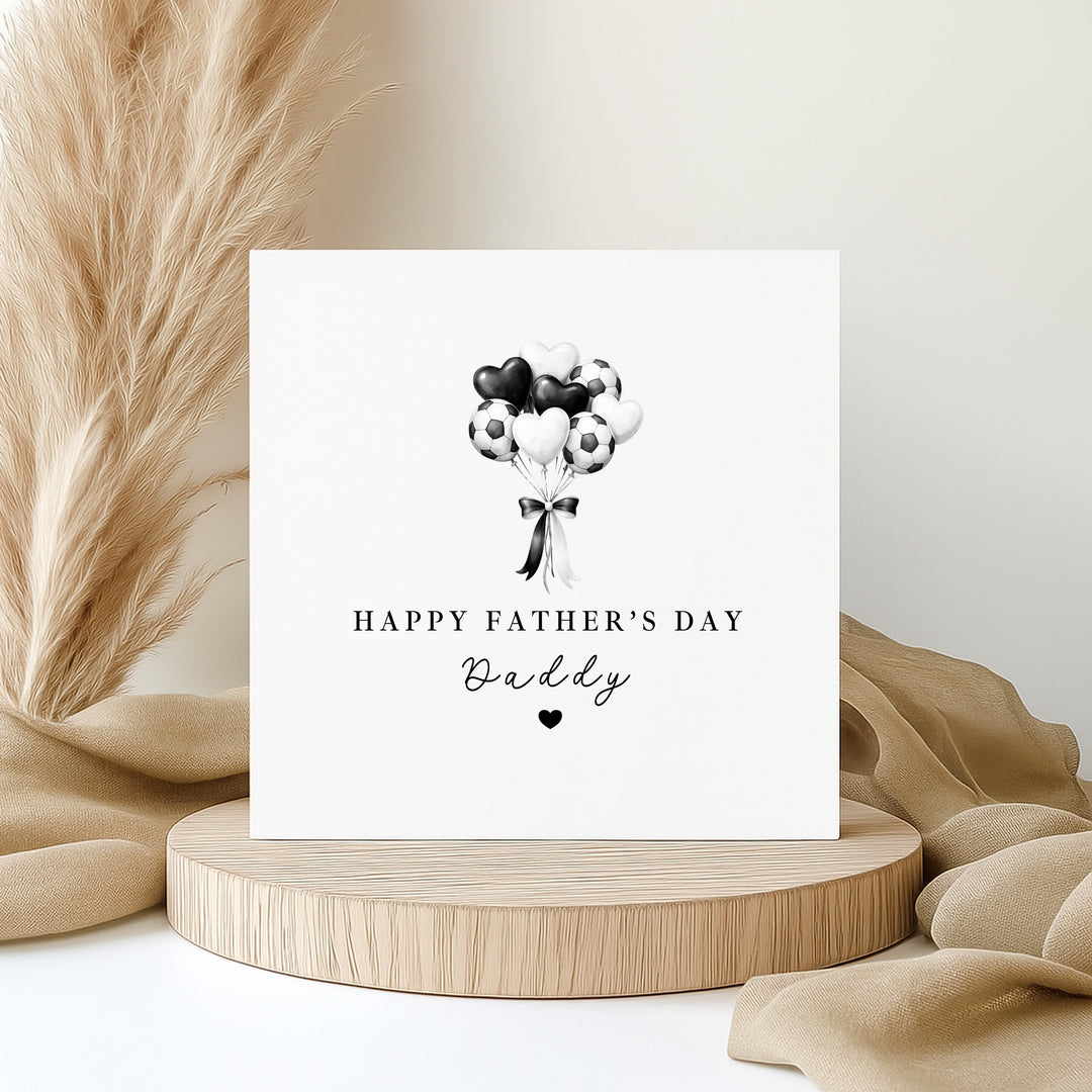 Football Balloons Happy Father's Day Card