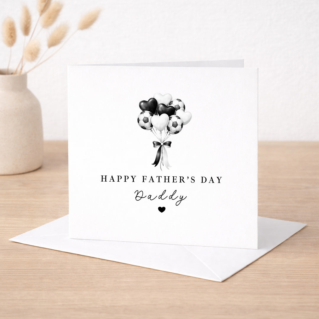 Football Balloons Happy Father's Day Card