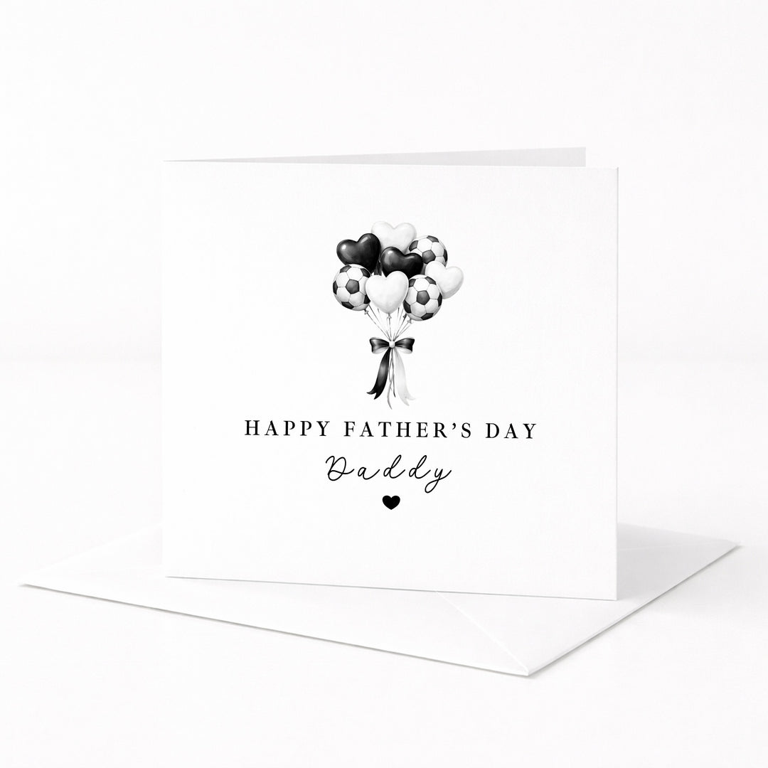 Football Balloons Happy Father's Day Card