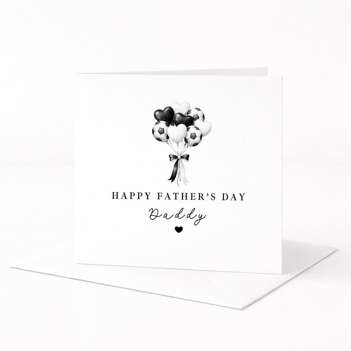 Football Balloons Happy Father's Day Card
