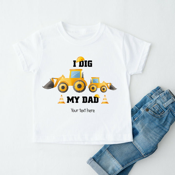 I Dig My Dad Father's Day Kids T-shirt & Babygrow/Baby Vest