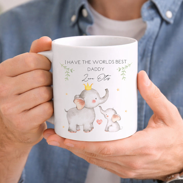 Personalised World's Best Daddy Elephant Mug
