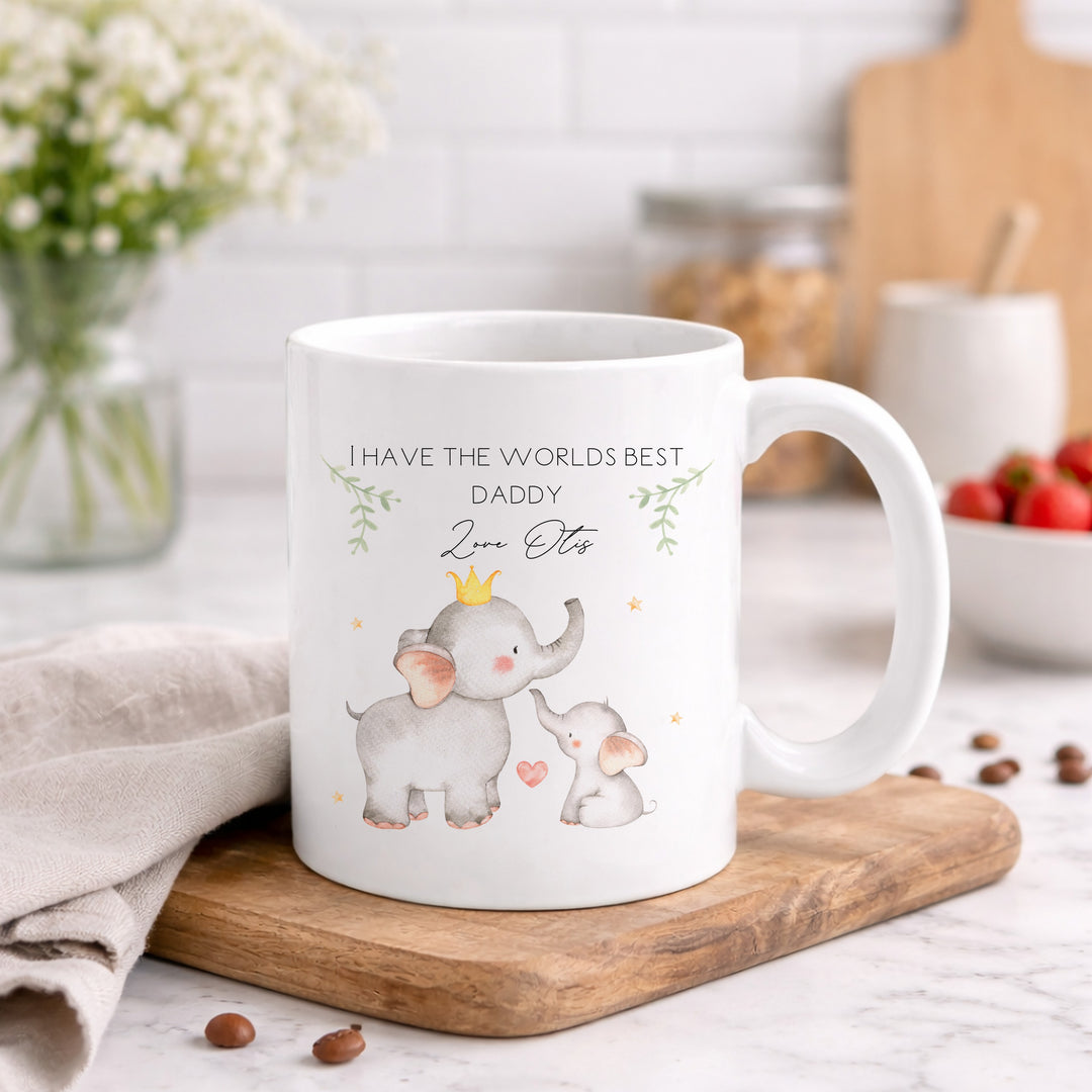 Personalised World's Best Daddy Elephant Mug