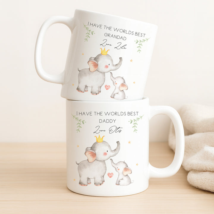 Personalised World's Best Daddy Elephant Mug
