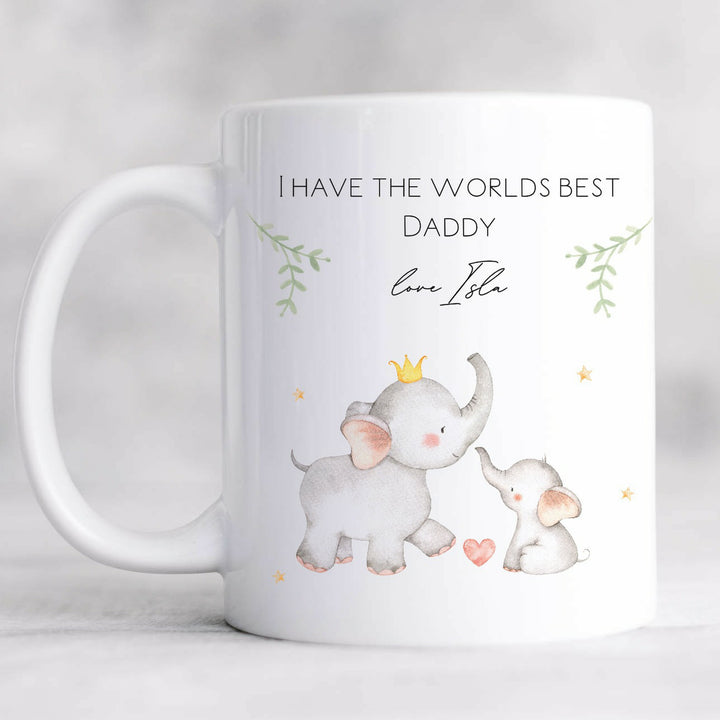 Personalised World's Best Daddy Elephant Mug