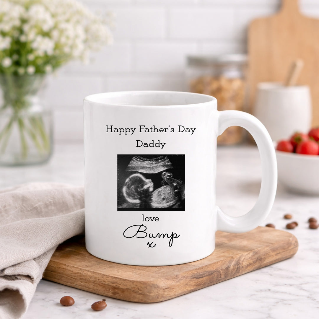 Personalised Baby Scan Happy Father's Day Daddy Mug