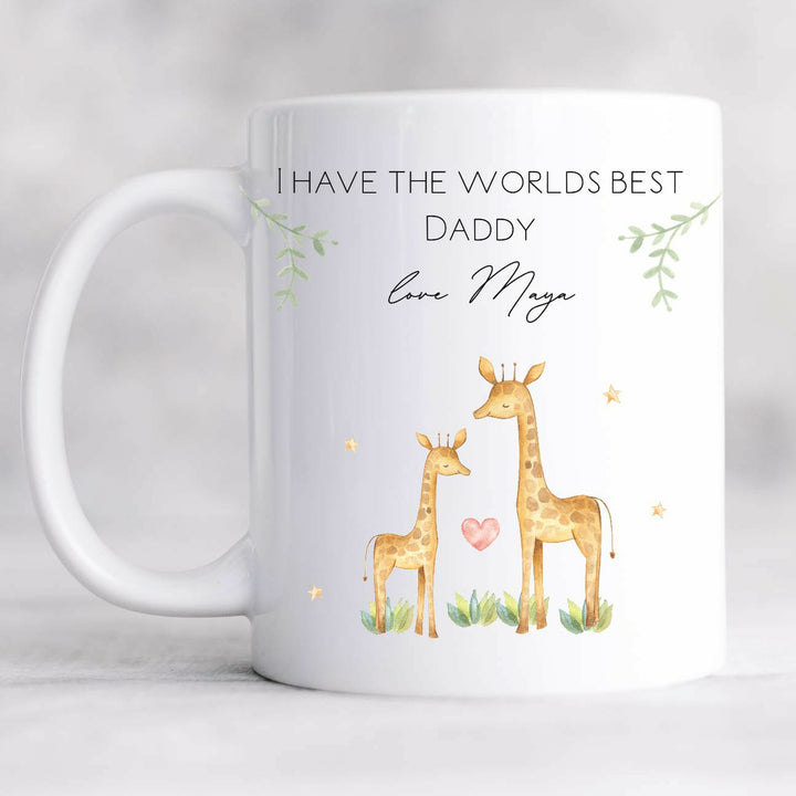 Personalised World's Best Daddy Giraffe Mug