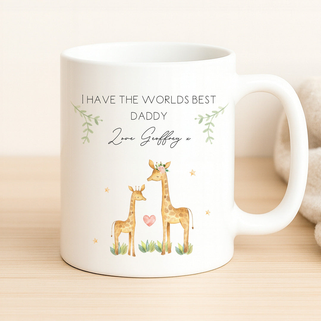 Personalised World's Best Daddy Giraffe Mug