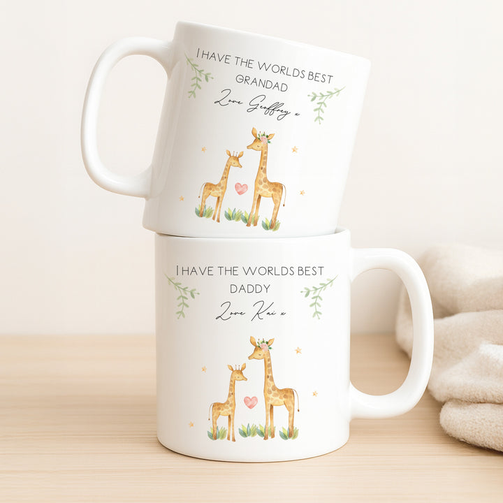 Personalised World's Best Daddy Giraffe Mug