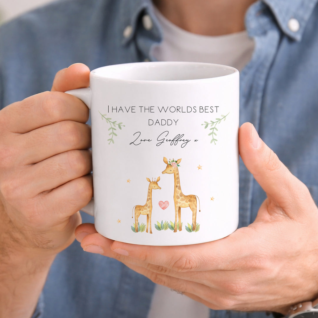 Personalised World's Best Daddy Giraffe Mug