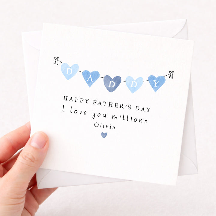 Personalised Blue Banner Happy Father&