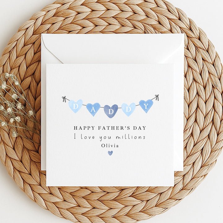 Personalised Blue Banner Happy Father&