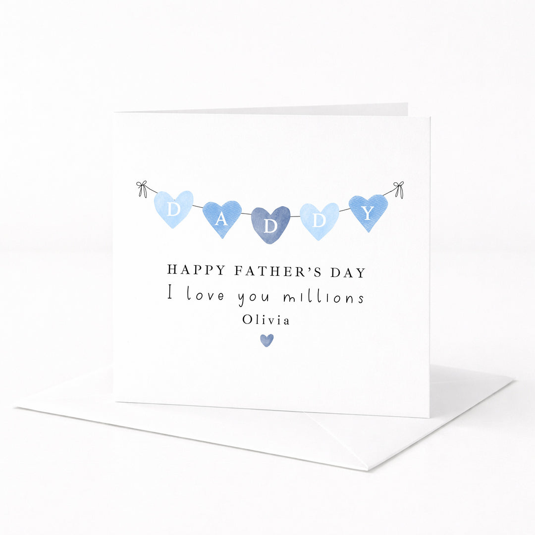 Personalised Blue Banner Happy Father&