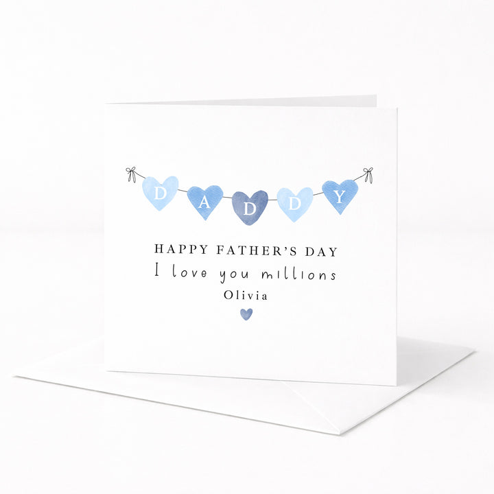 Personalised Blue Banner Happy Father&